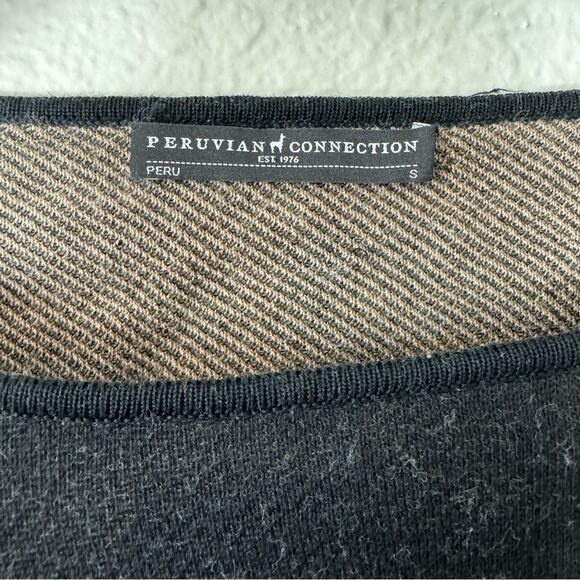 Peruvian Connection Filigree Pima Cotton Fitted Sheath Sweater Dress Size Small - Picture 4 of 6